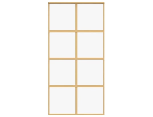 VIDAXL - Porte verre Porte coulissante doré 102,5x205cm verre esg clair et alumin...