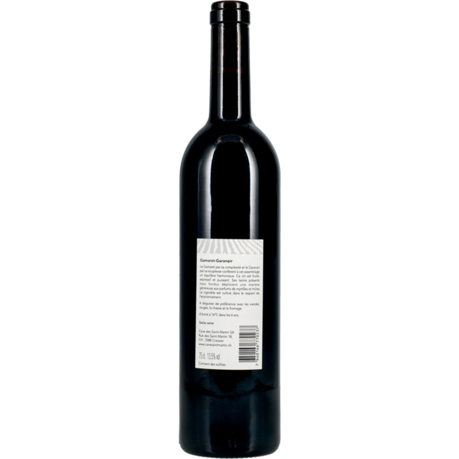 Neuchâtel AOC Gamaret-Garanoir Cave des Saint-Martin -75cl
