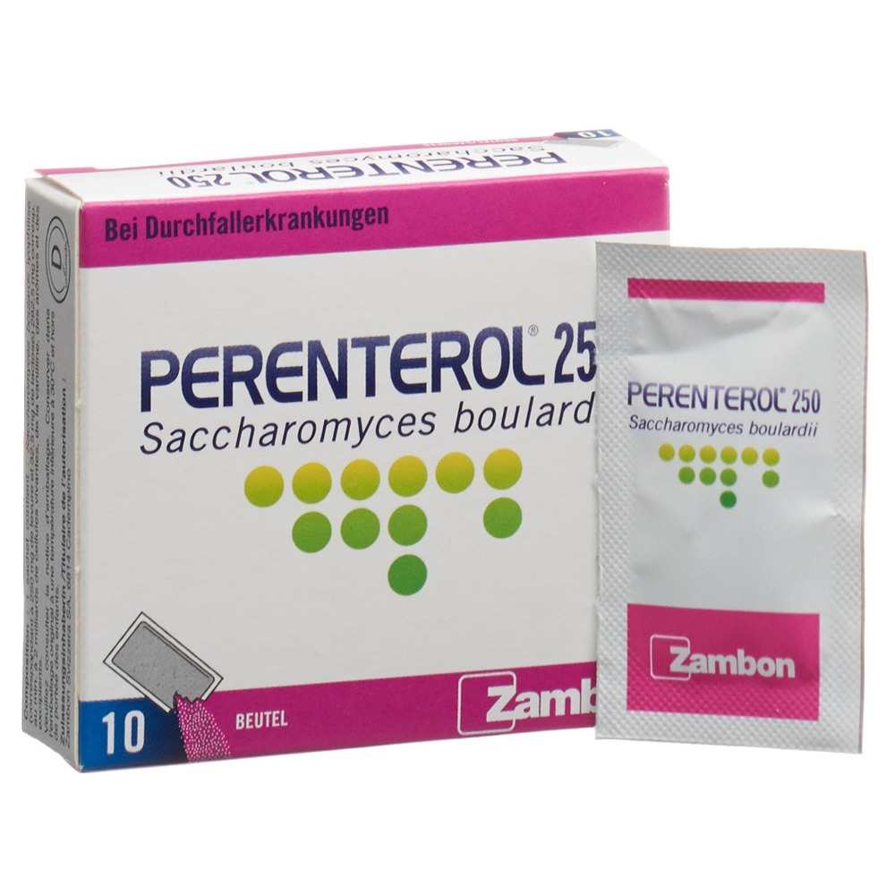 PERENTEROL Plv 250 mg Btl 10 Stk<br>10 Stück, Beutel, Pulver zur Herstellung einer Suspension zum Einnehmen