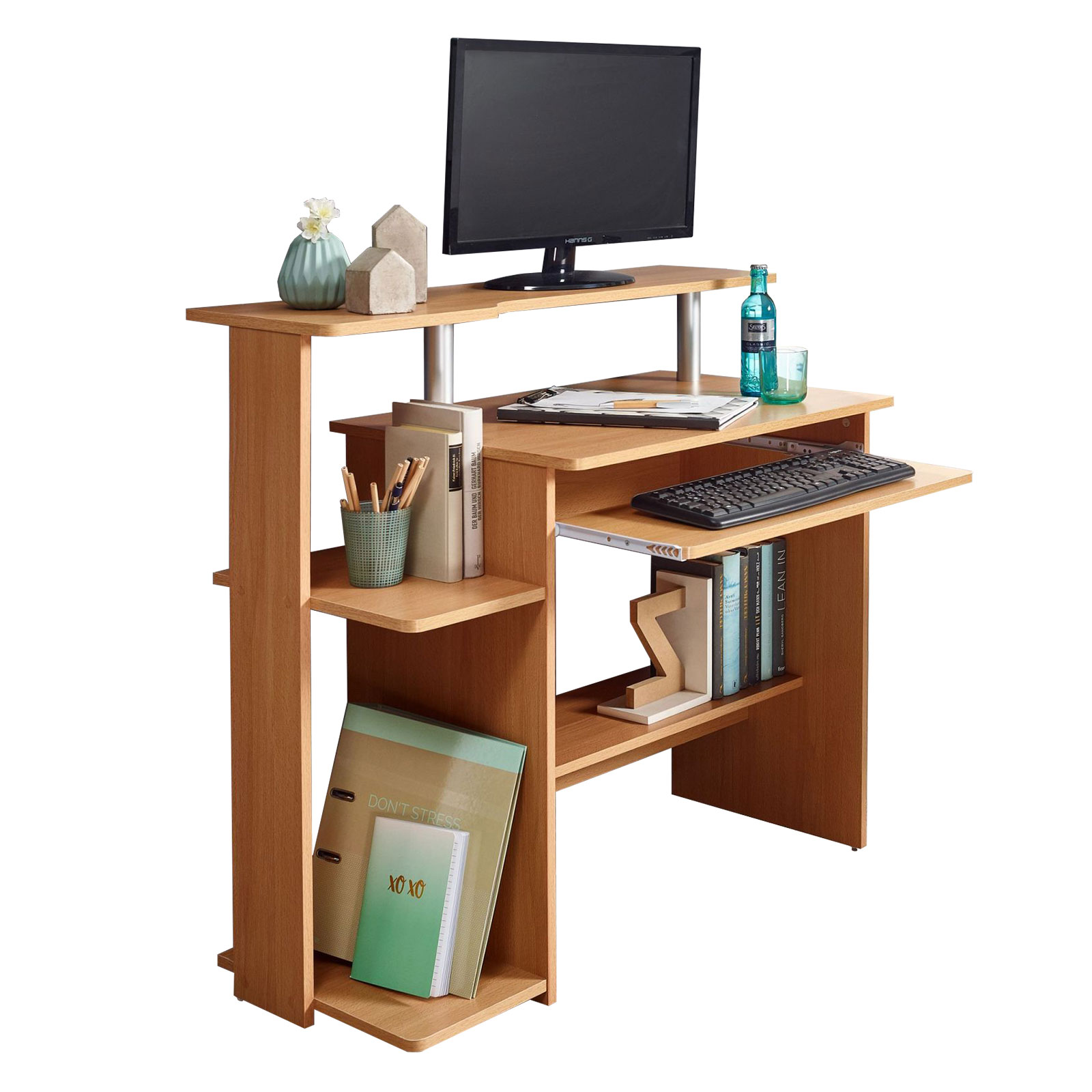 Schreibtisch - Buche - mit Tastaturauszug - 94 cm breit