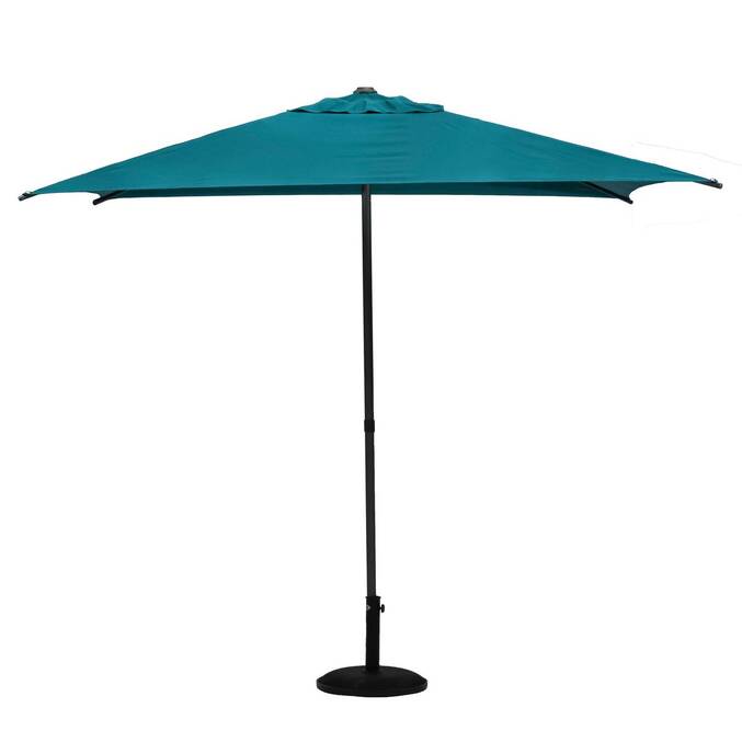 Parasol droit carré inclinable SOYA Bleu canard
