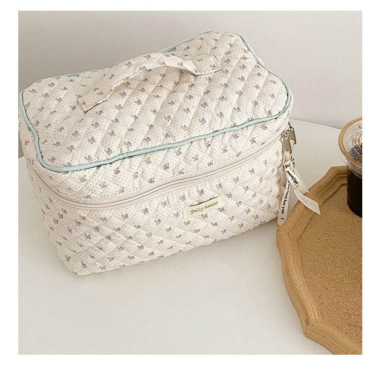 TangTangBags - Gewatteerde etui met bloemenmotief / make-uptas / set (verschillende ontwerpen)