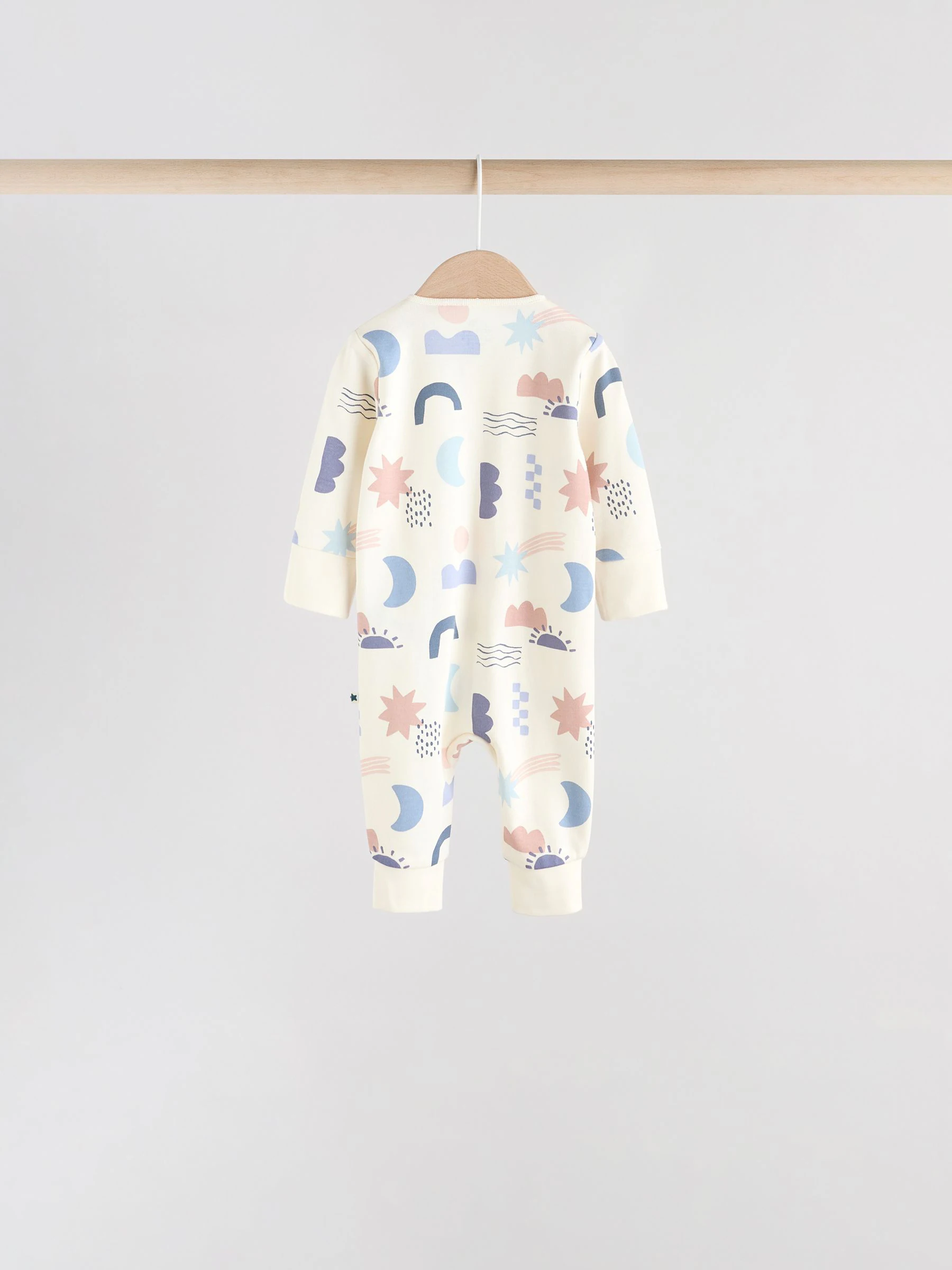 Blauw - Verpakking van 4 Baby slaappakjes zonder voetjes met tweewegrits (0mnd-3jr)