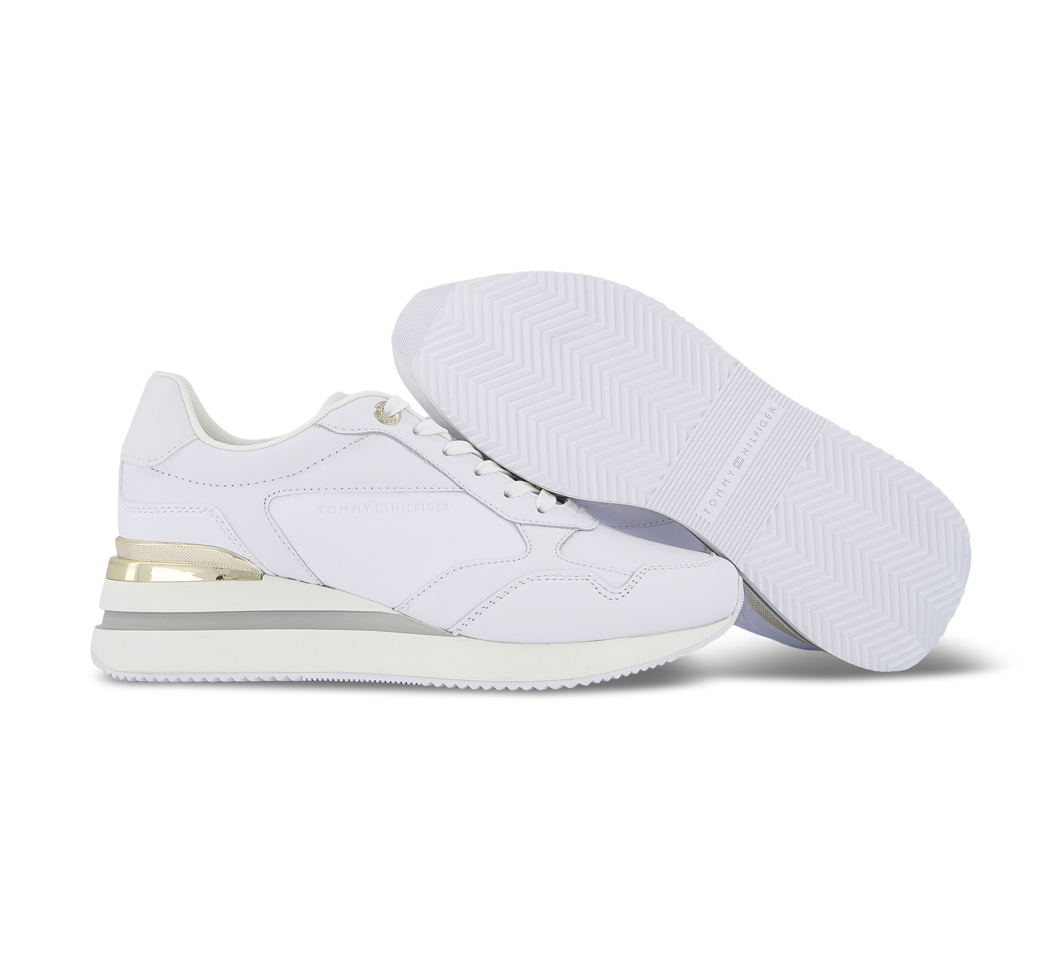 Tommy Hilfiger Wedge Sneaker With Gold - Sneaker low