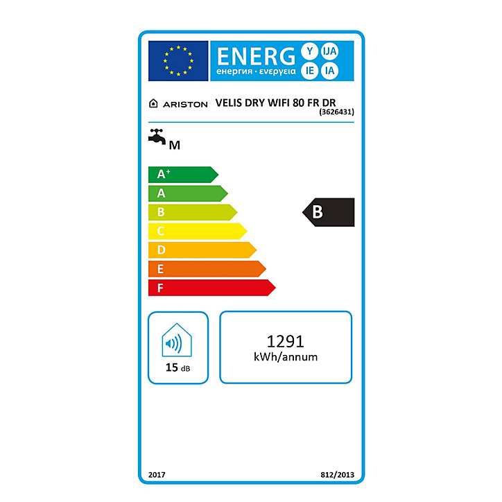 Chauffe-eau électrique connecté plat Ariston Velis Evo Dry 80L