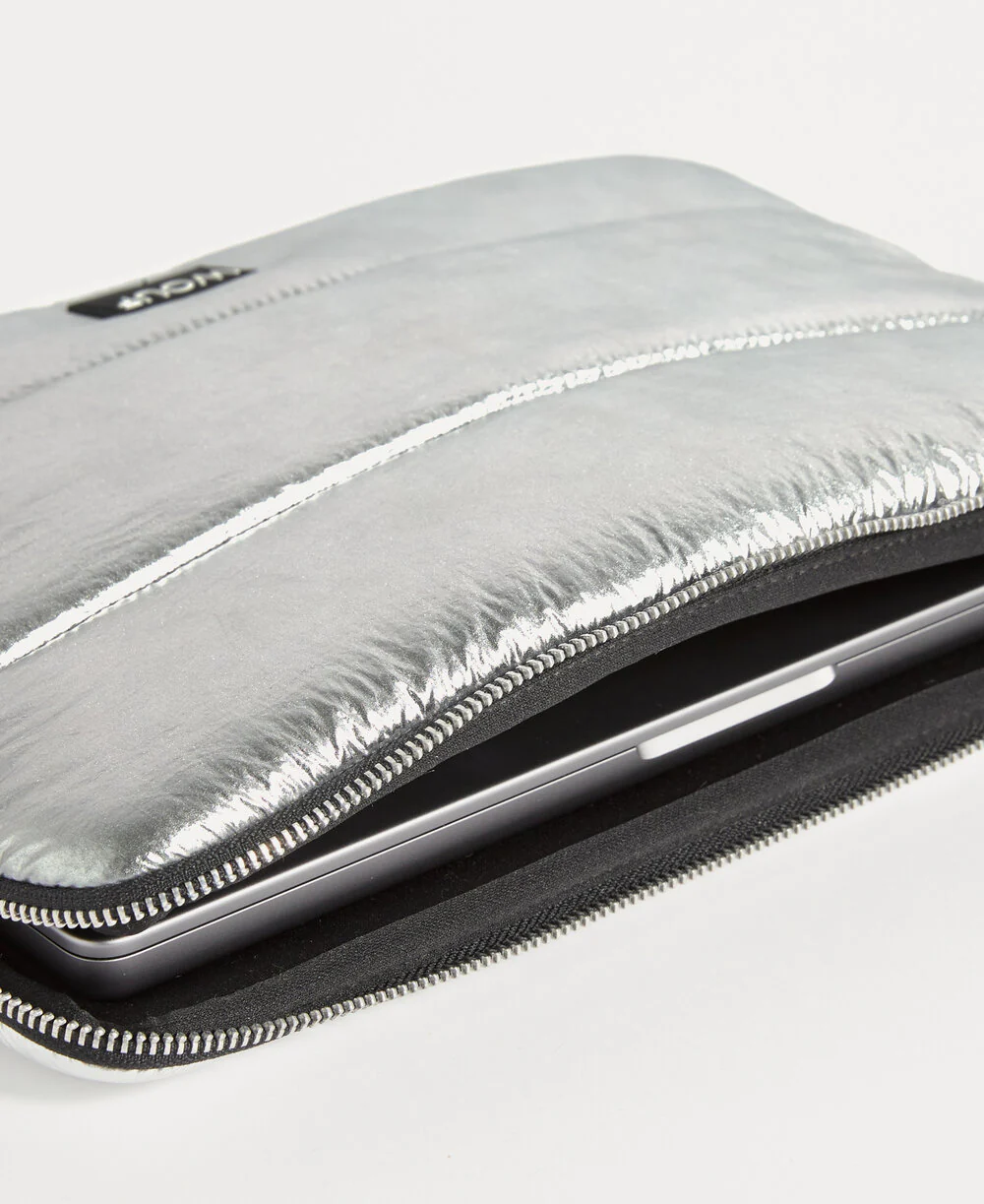 Wouf  Glossy Computer Sleeve, 13/14 - Sølvfarvet