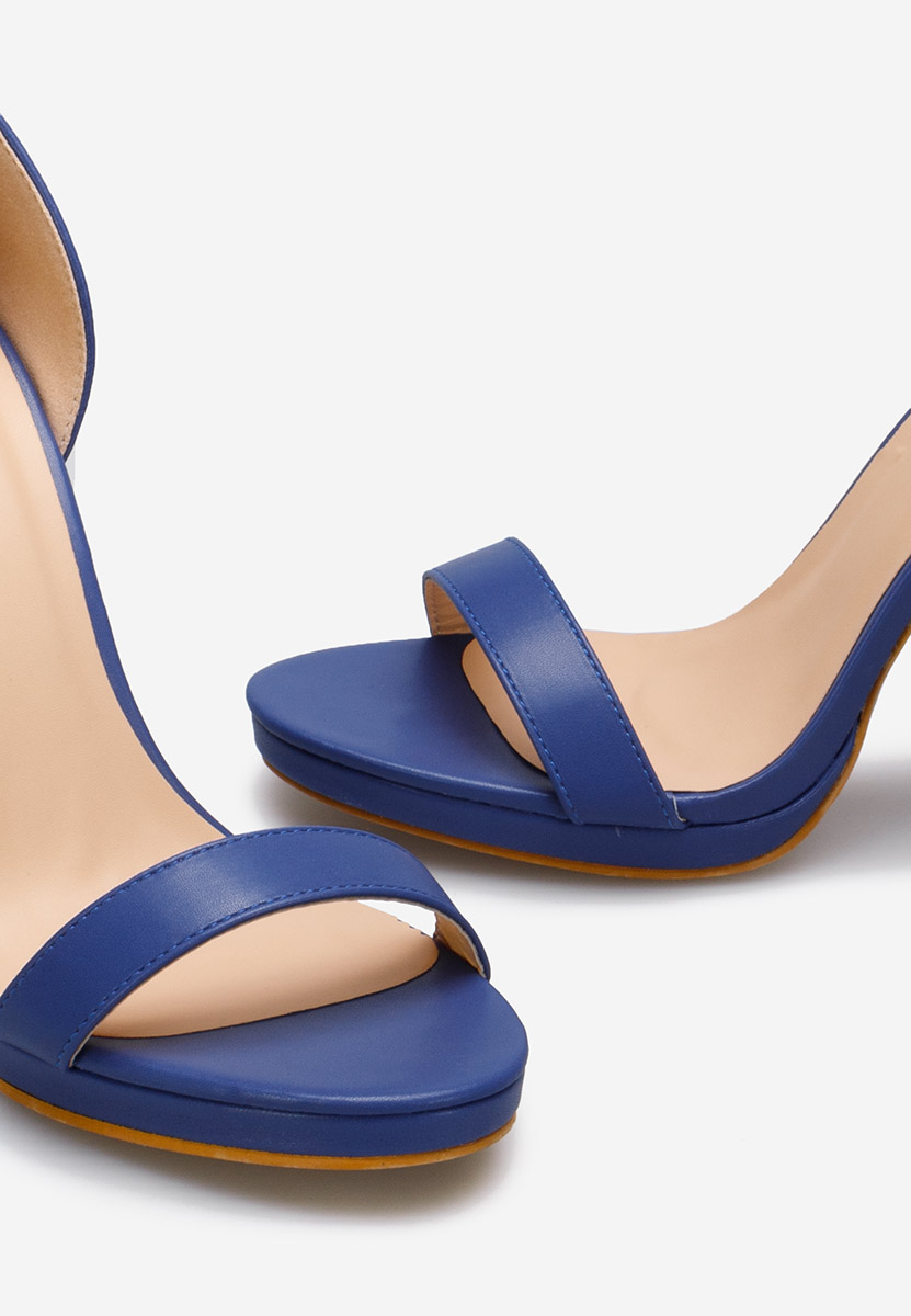 Sandales à talon fin bleus Marilia