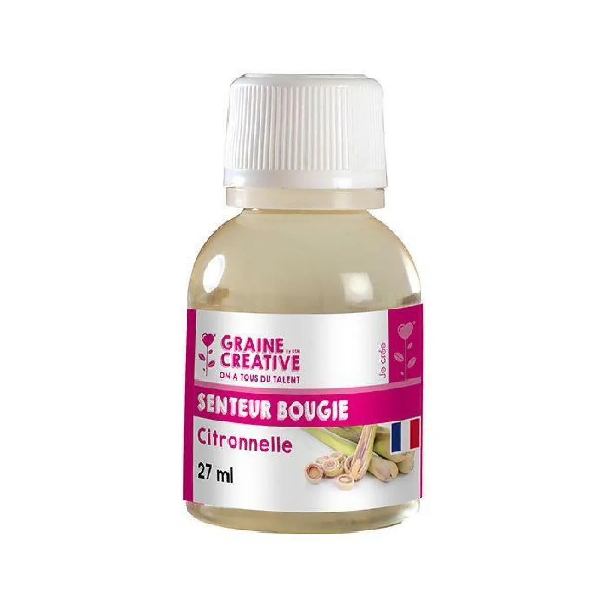 Graines Creatives Parfum pour Bougies - Senteur Citronnelle 27 ml
