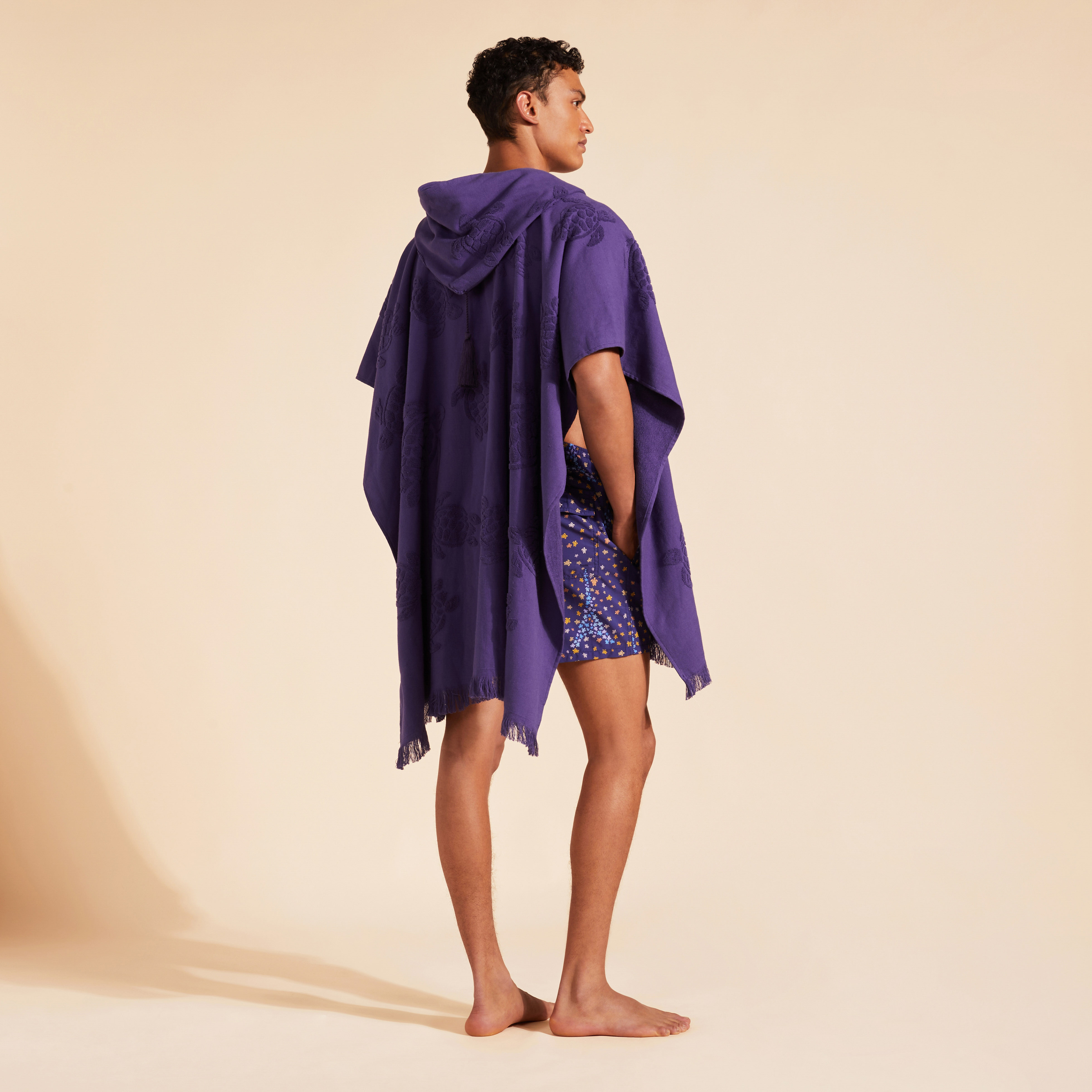 Poncho en coton organique Ronde des Tortues