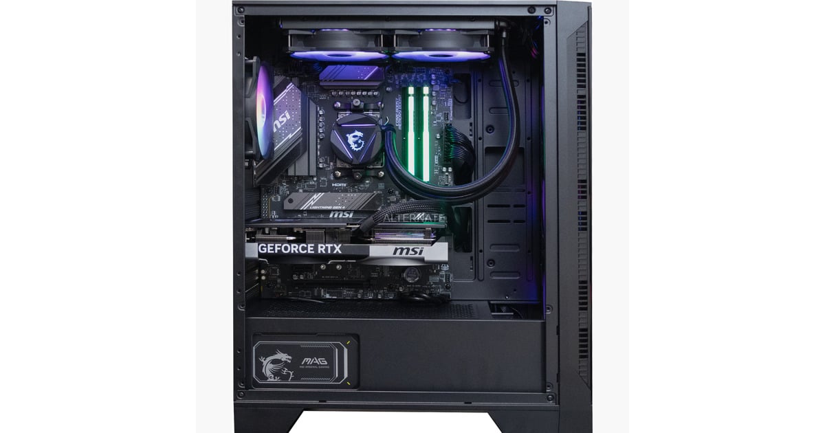 ALTERNATEThunderstorm Pro x MSI Edition Ryzen 7 - RTX 5070 gaming pc  (Zwart | R7 7800X3D | RTX 5070 | 32 GB | 2 TB SSD)