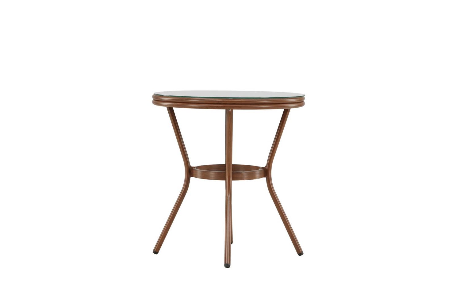 Loures cafétafel Ø70 bruin. 70X70X75cm