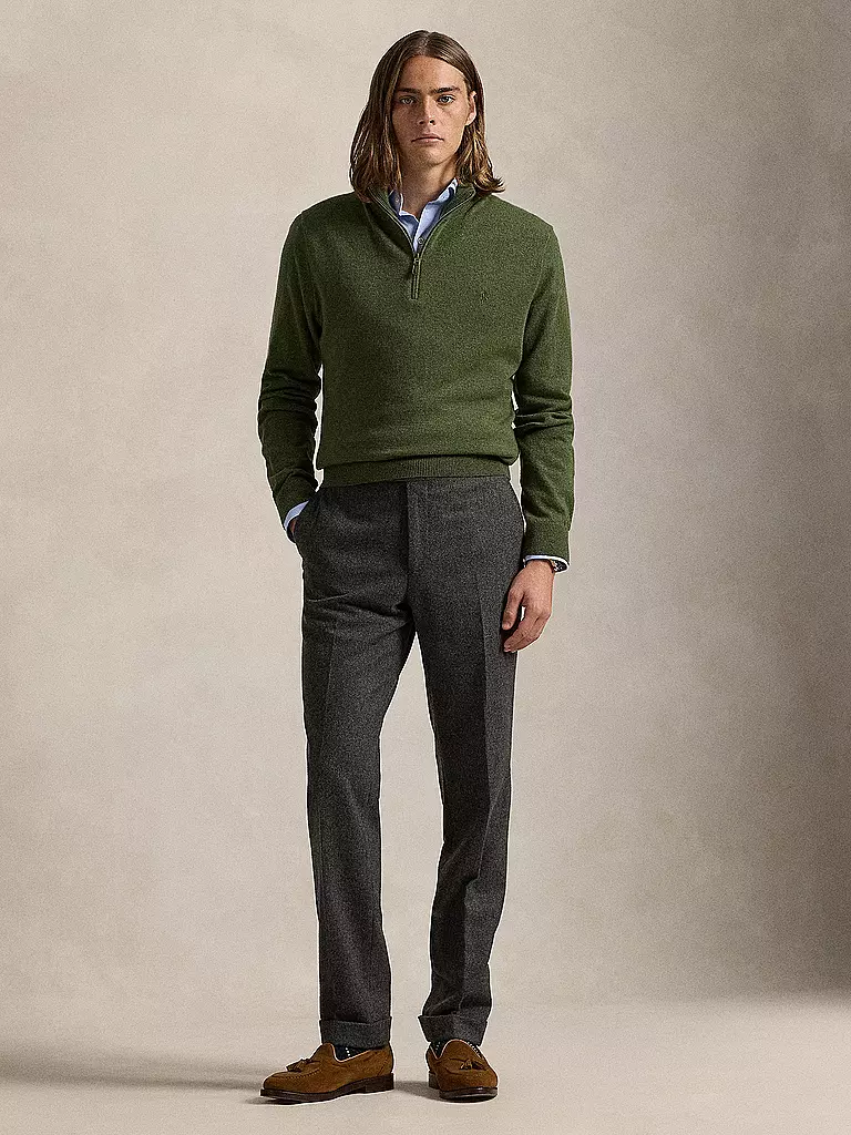 POLO RALPH LAUREN Troyer Pullover Regular Fit olive