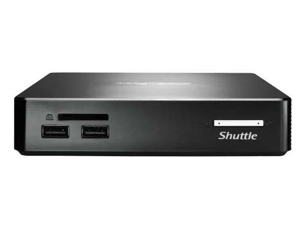 Shuttle XPC nano NS02AV2 - Android PC - mini PC 1 RK3368 op til - RAM 2 GB - flash - eMMC 16 GB - PowerVR SGX6110 - Gigabit Ethernet - Android 8.1 (Oreo) - skærm: ingen - sort