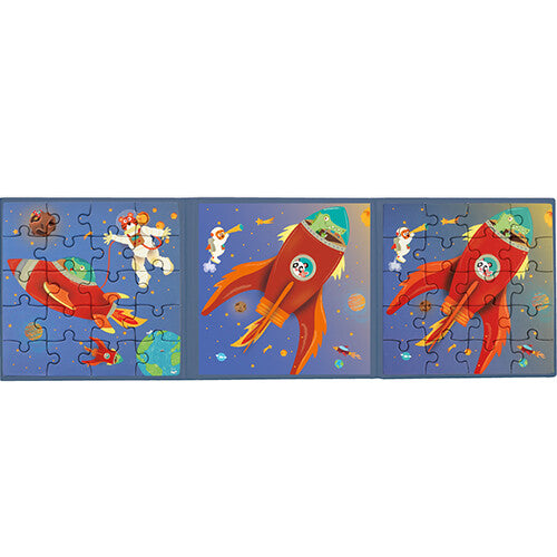 Scratch europe magnetisch puzzelboek ruimte - 2x20st