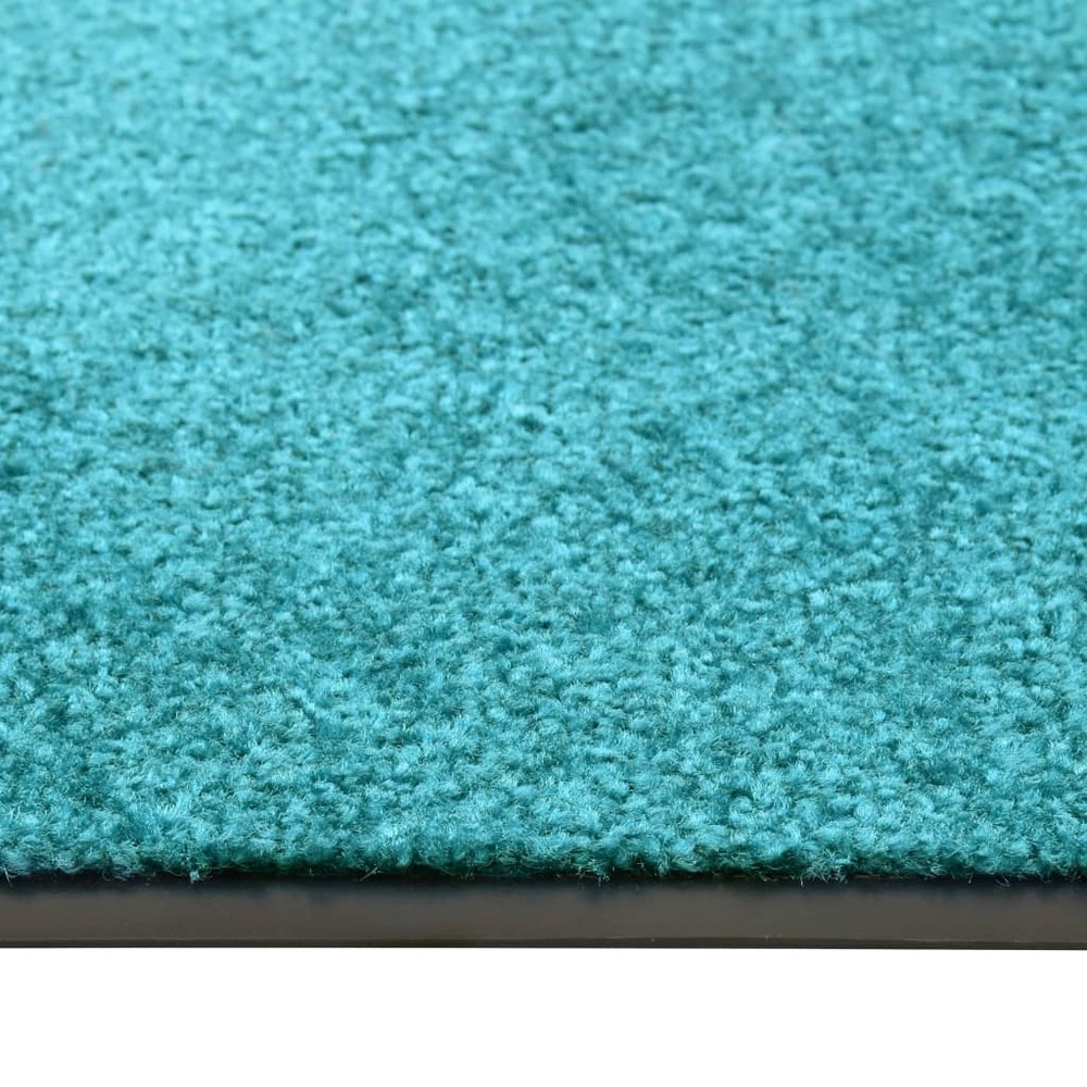 Paillasson lavable cyan 60x90 cm