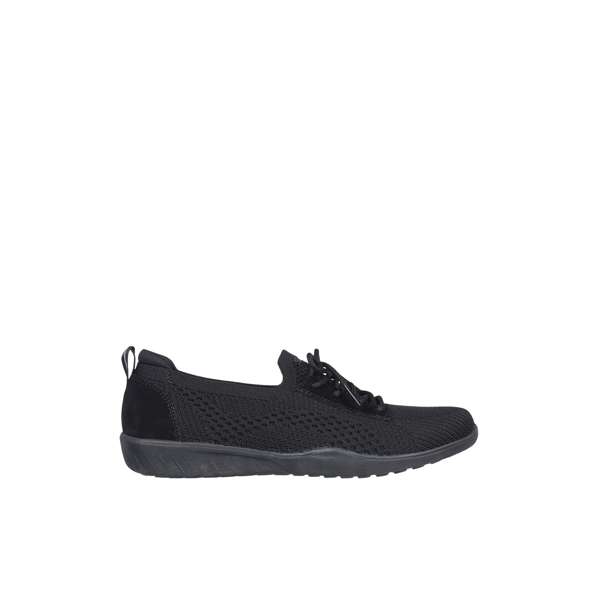 2X les points-Newbery_st_c-Espadrilles - Talon plat - Noir/Noir