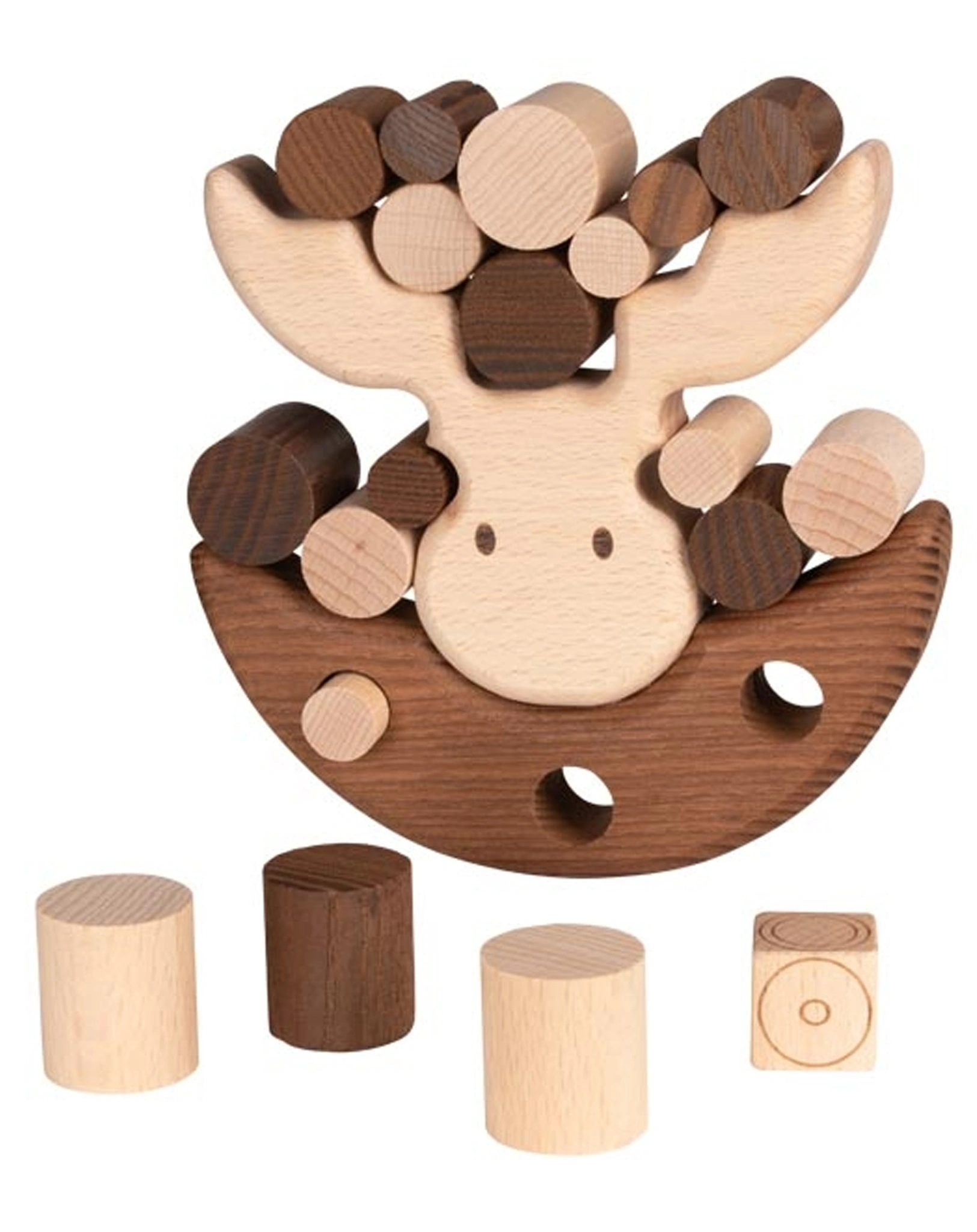 Balancierspiel NATURE – ELCH 20-teilig aus Holz