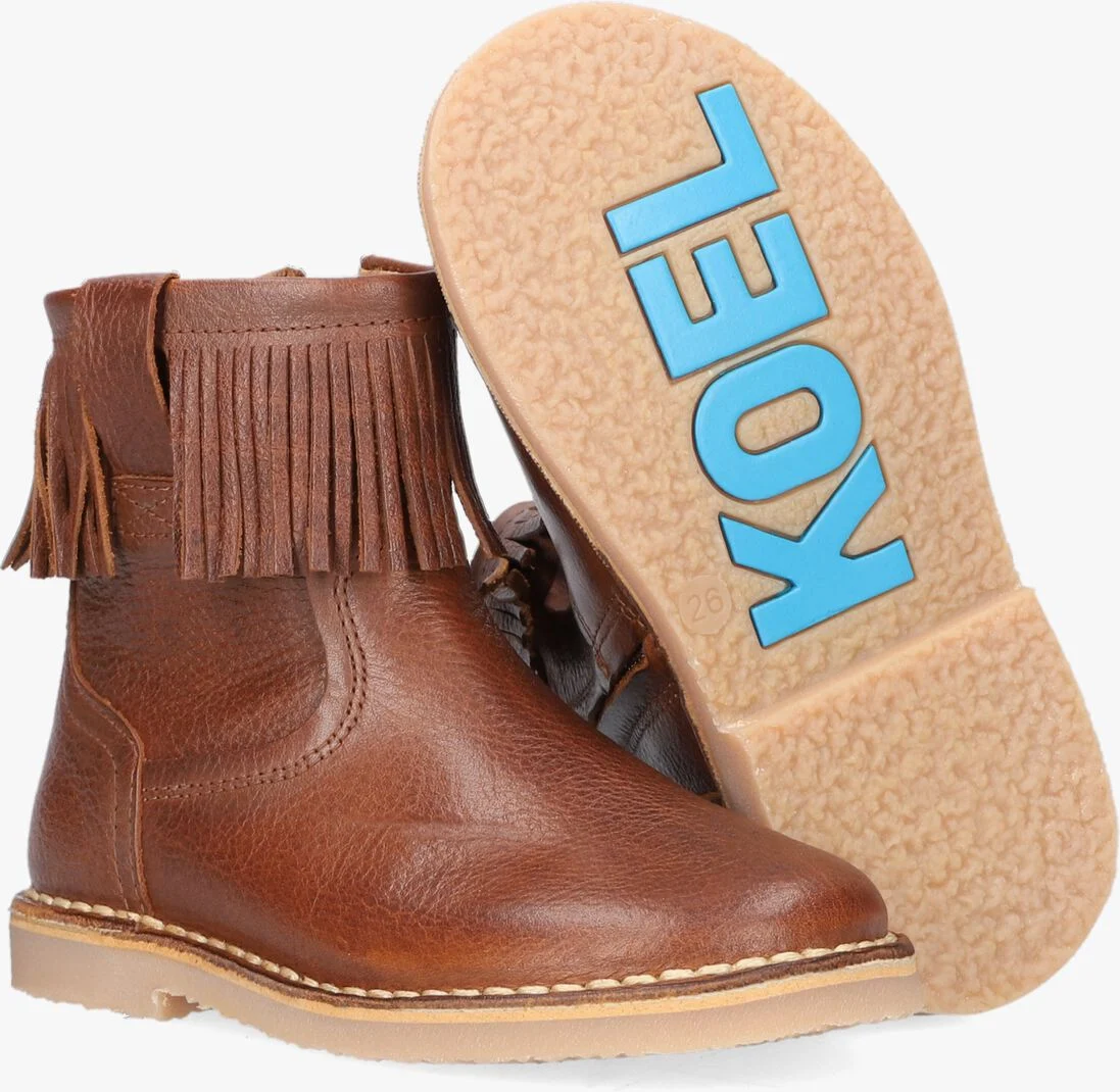 KOEL4KIDS cognac koel4kids enkellaarsjes 02m003