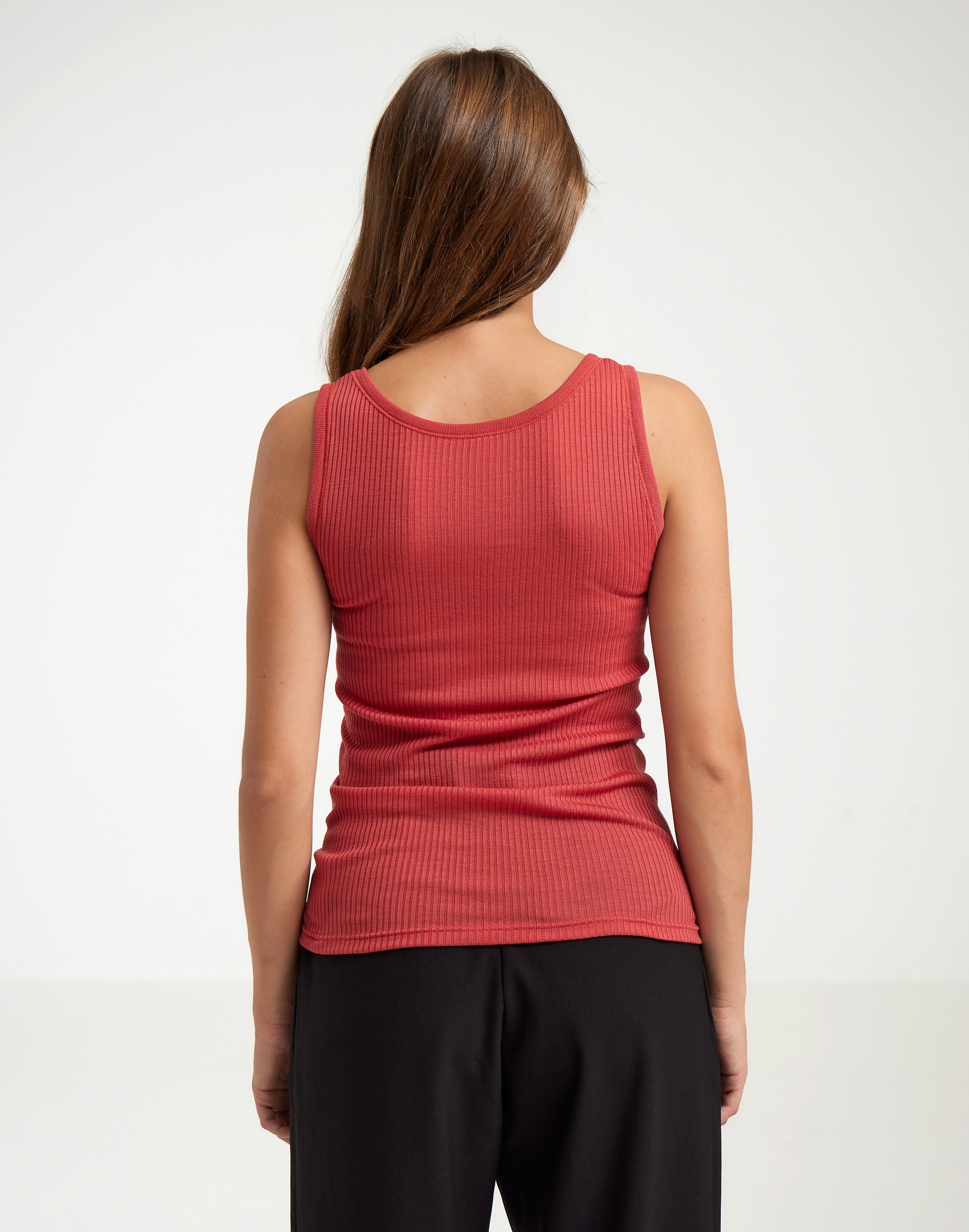 Tanktop van merinowol voor dames in Retro-rood