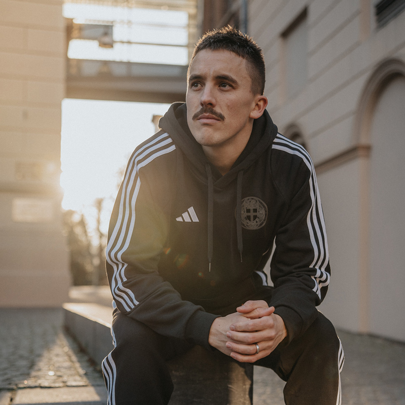 Adidas PEC Zwolle Hoodie Stadswapen Zwart Wit