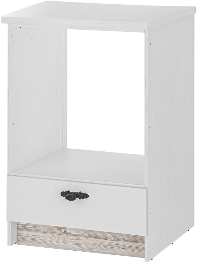 Home affaire Herdumbauschrank »Florenz, Küchenschrank in Pinie Weiss« mit verschnörkeltem Metallgriff, im Landhausstil, Arbeitshöhe 92 cm