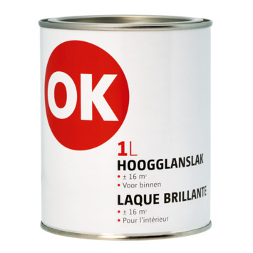 OK binnenlak hoogglans gebroken wit 1 liter