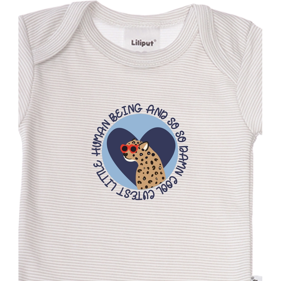 Liliput Kurzarmbody (Set, 2-tlg.) Hug me grau-melange grau gestreift