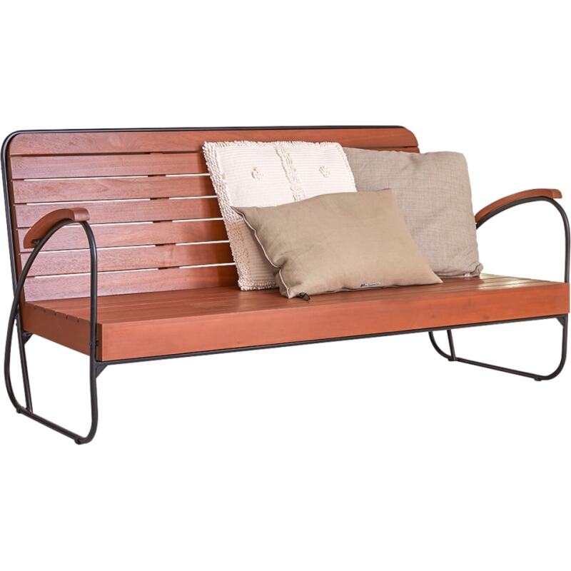 Banc Key Wood en acacia massif, 3 places