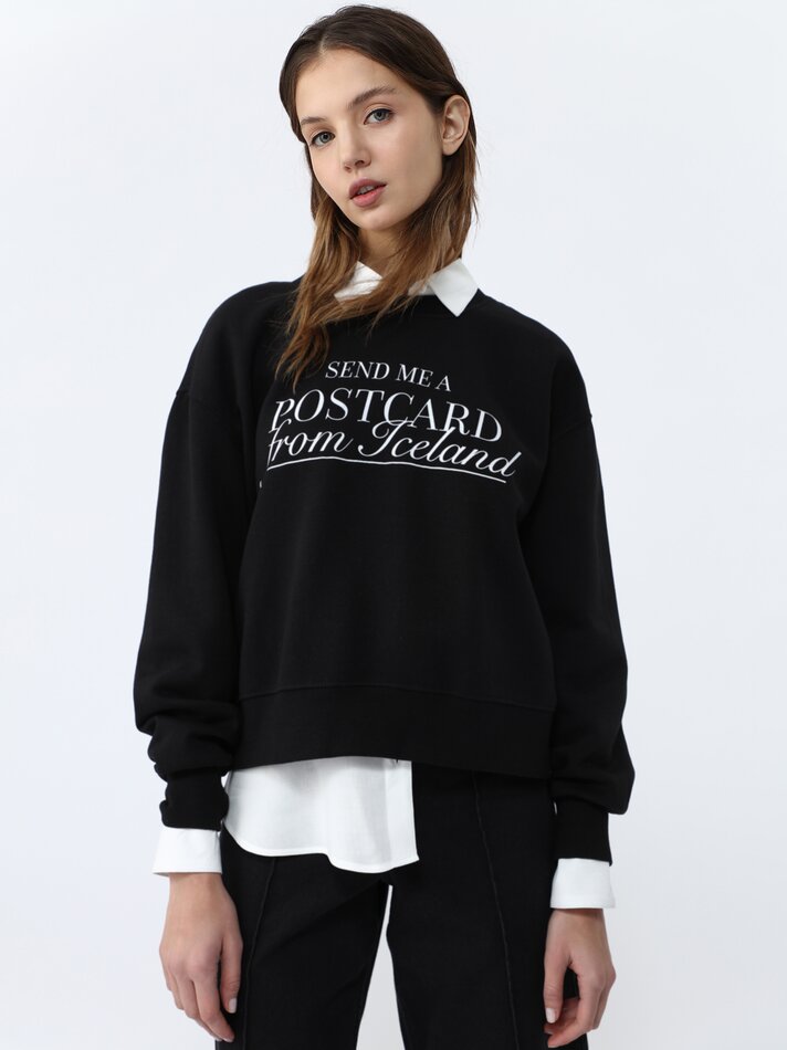 Moletom estampado - Preto