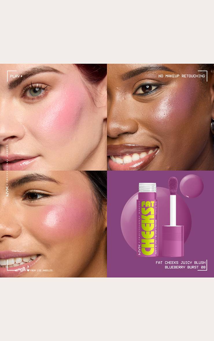 Blueberry Burst Nyx Pmu Blush Liquide Rebondi Fat Cheeks