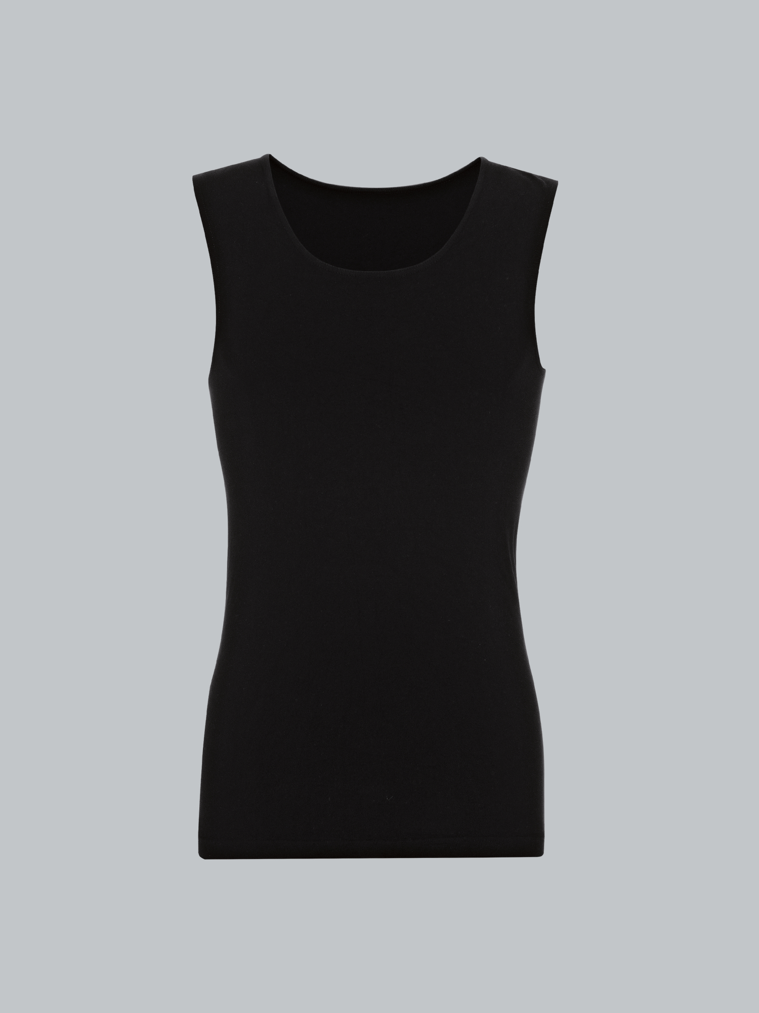Nahtloses Trägershirt Schwarz