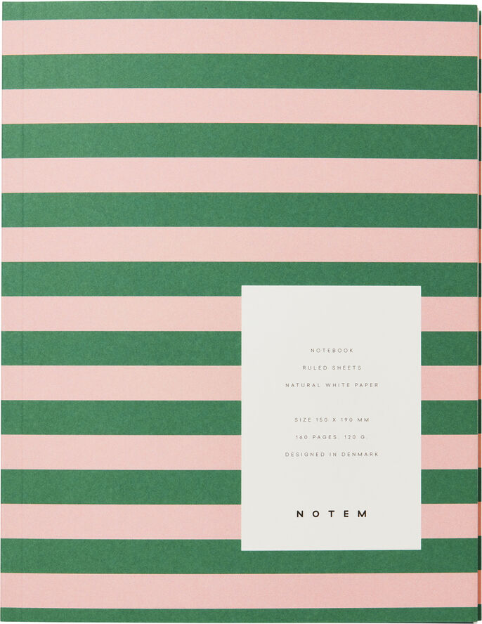 Notem UMA Notebook, Flat-Lay - Medium, Green & Rose