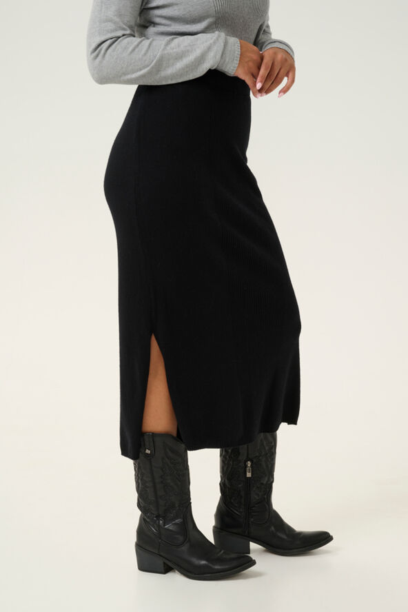 Cream CRDela Knit Skirt Pitch black
