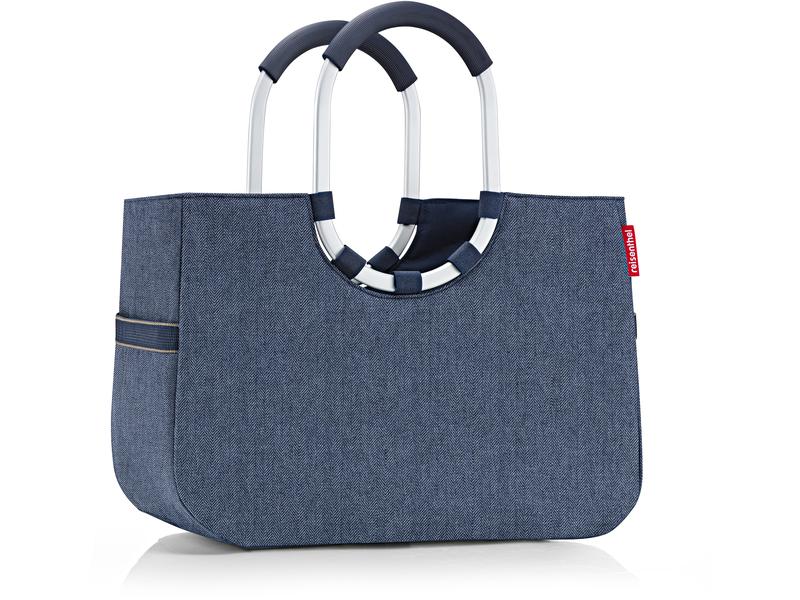 Reisenthel Einkaufskorb Loopshopper L Herringbone Dark Blue Einkaufstasche