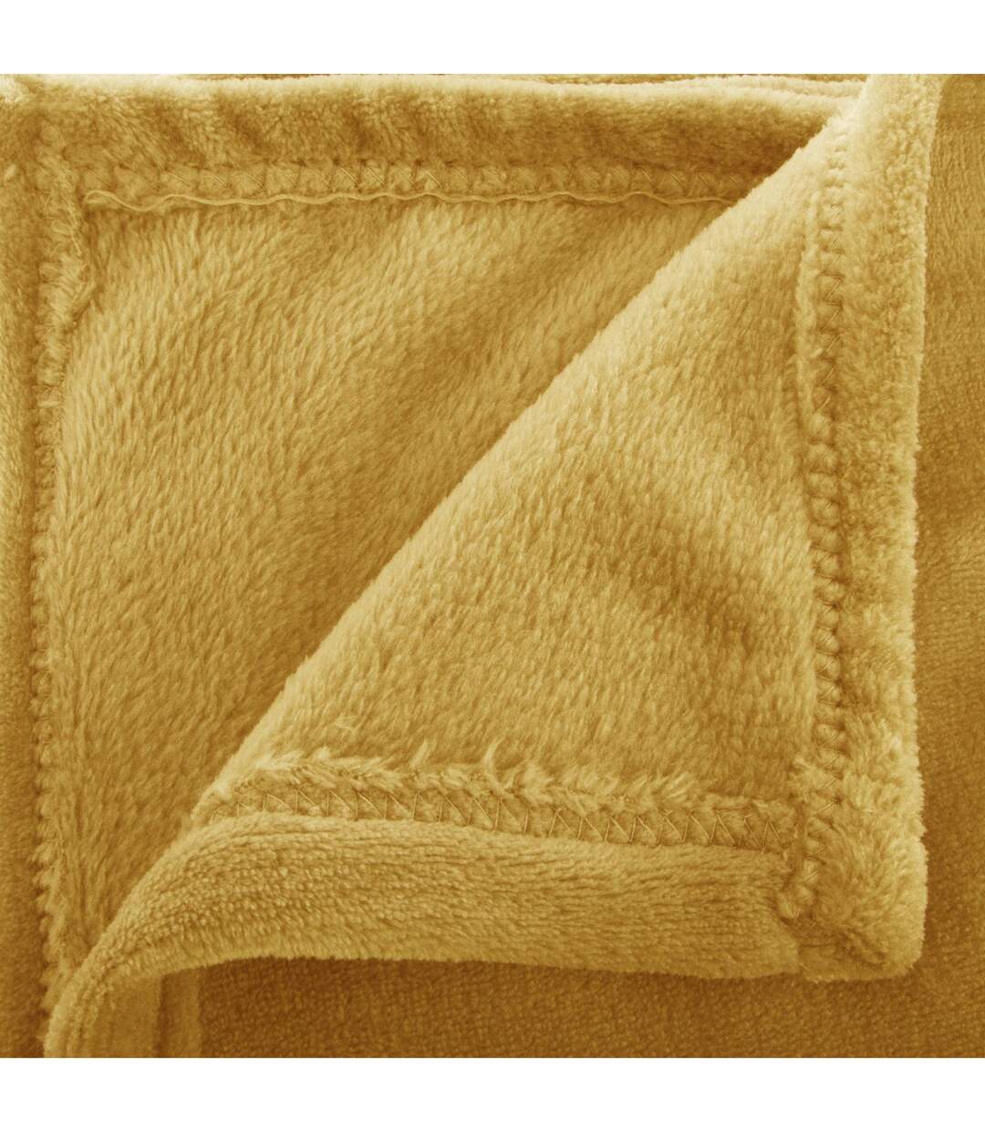 Grand Plaid en flanelle uni - 230x180 - Ocre