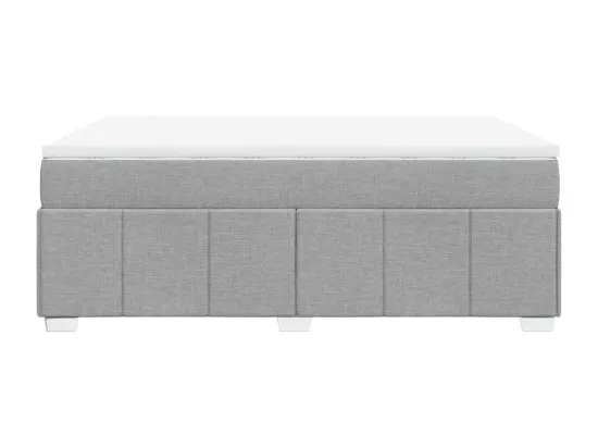Sommier à lattes de lit avec matelas Gris clair 160x200cm Tissu