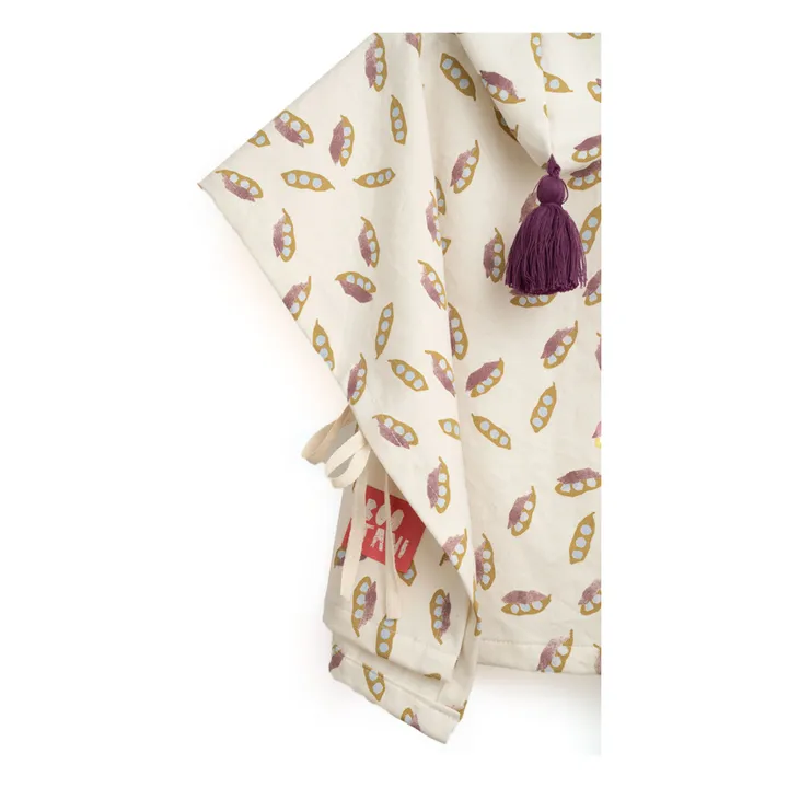 Bootani Poncho Coton Bio Pois | Ecru