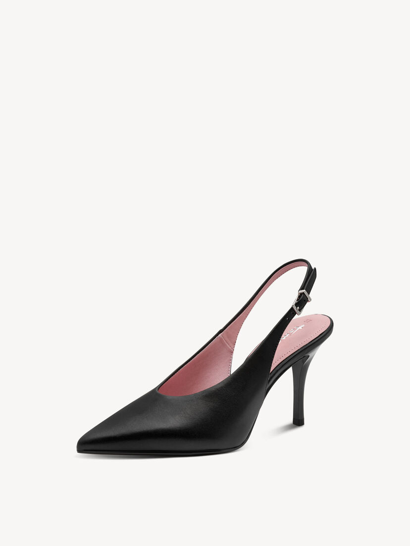 Leren Slingpumps - zwart