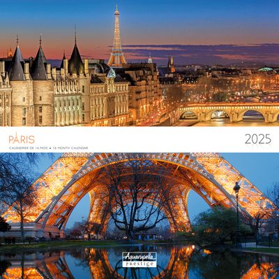 Calendrier mensuel 30x30 cm - 16 mois - Prestige Paris