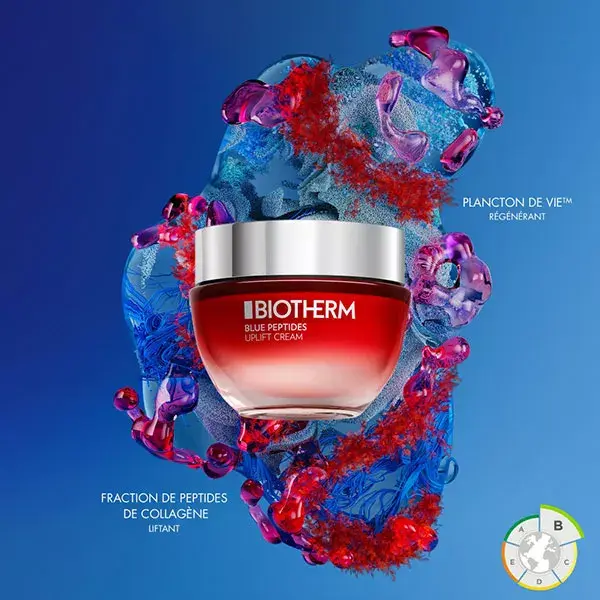 Creme de dia antienvelhecimento firmador Uplift com peptídeos azuis da Biotherm, 50ml