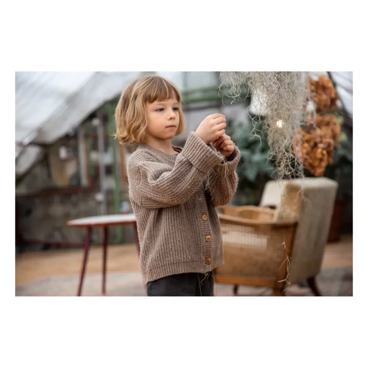 Matona Cardigan Maille Recyclée Nico | Taupe