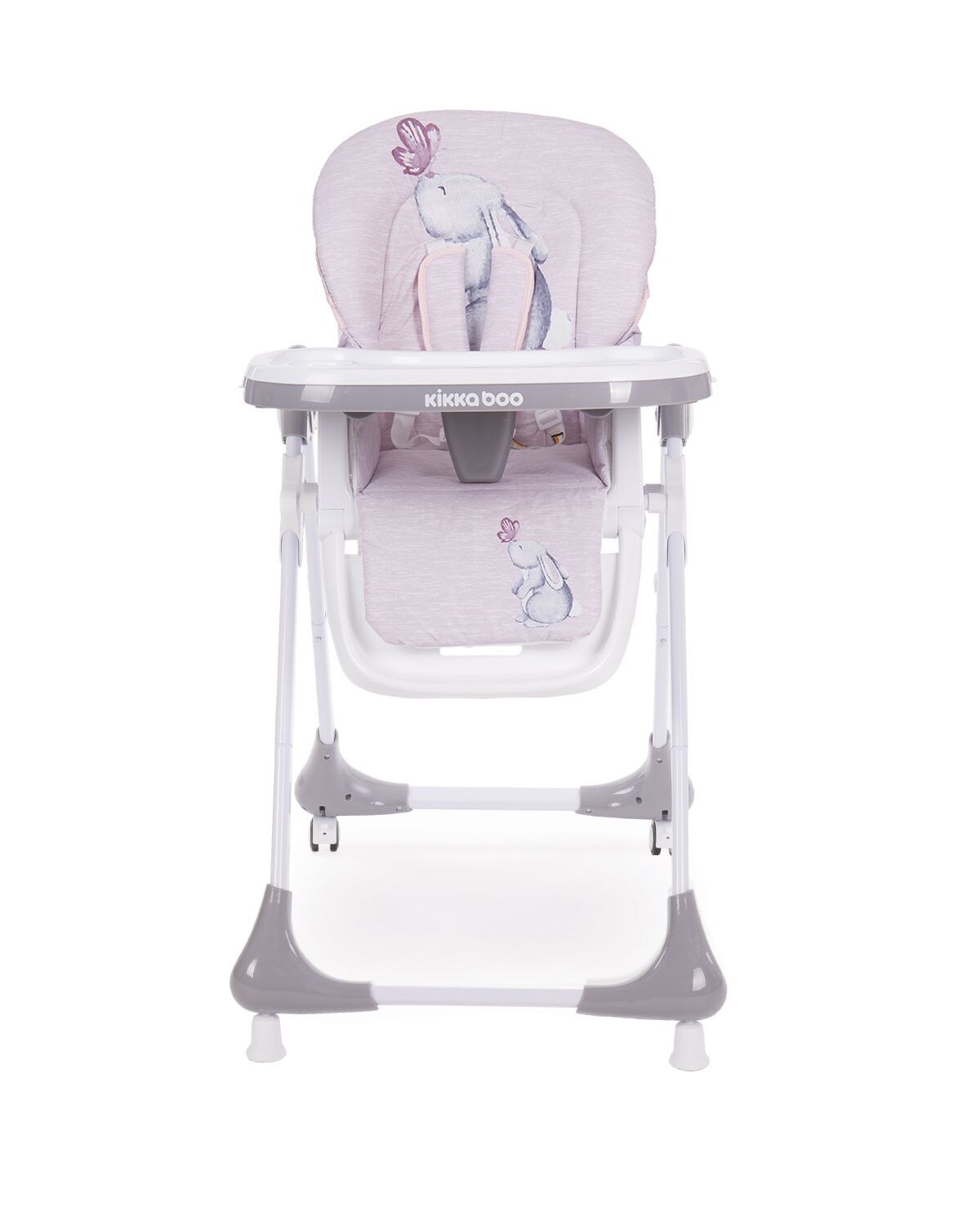 Kikkaboo Hochstuhl Sweet, Rückenlehne verstellbar, Becherfassung Tisch abnehmbar rosa
