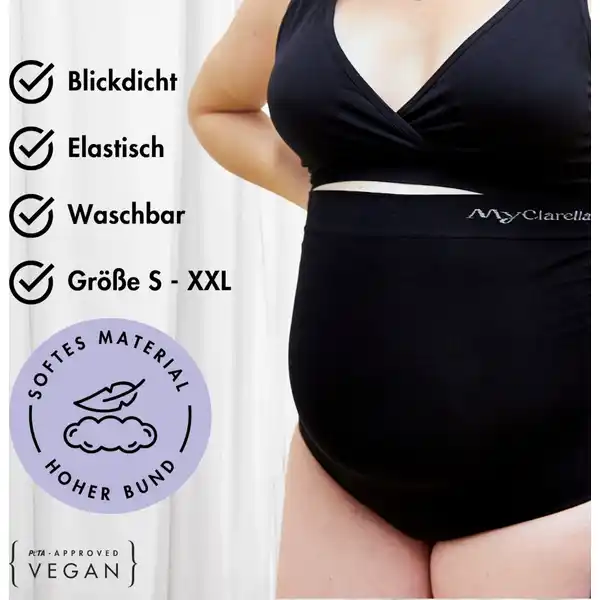 Schwangerschaftsunterwäsche The Bump Panty Gr. S, schwarz