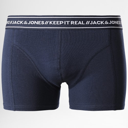 Lot De 3 Boxers Text Noir Bleu Marine Bordeaux