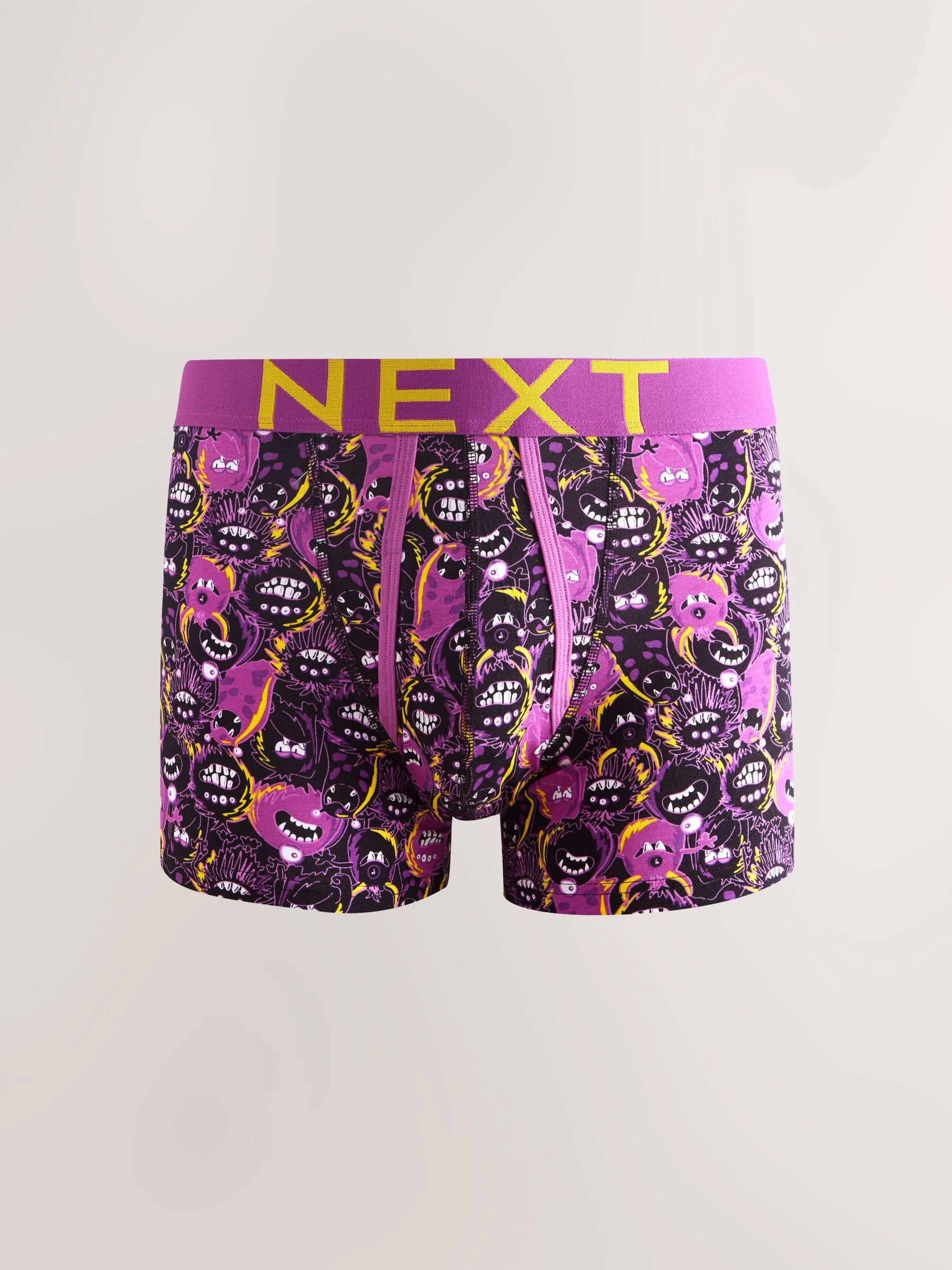 Felblauw met monster - Boxershorts met A-voorkant