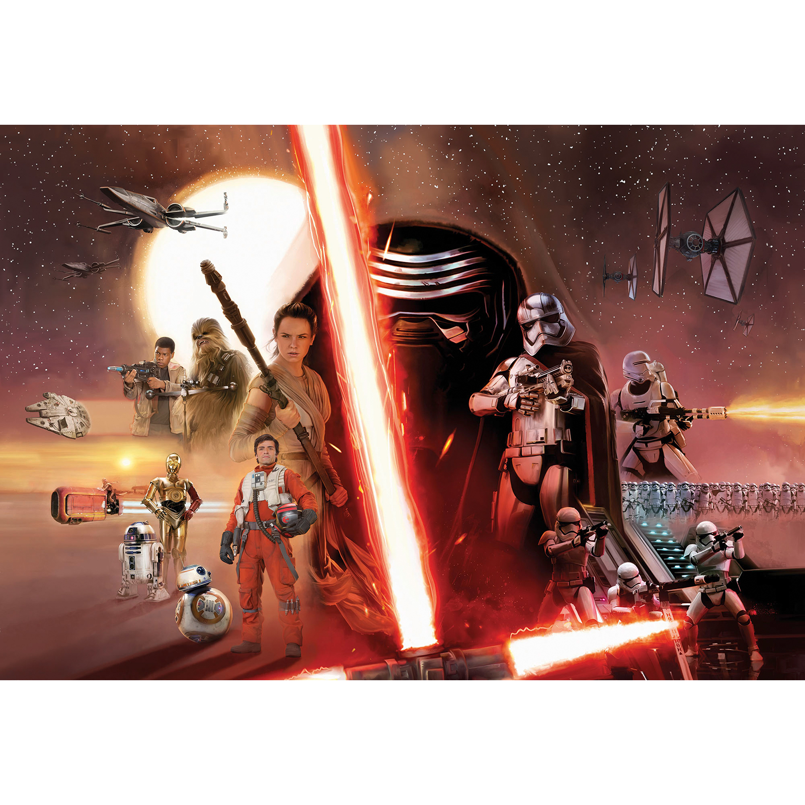 Papier-Fototapete STAR WARS EP7 COLLAGE-3,68 Meter