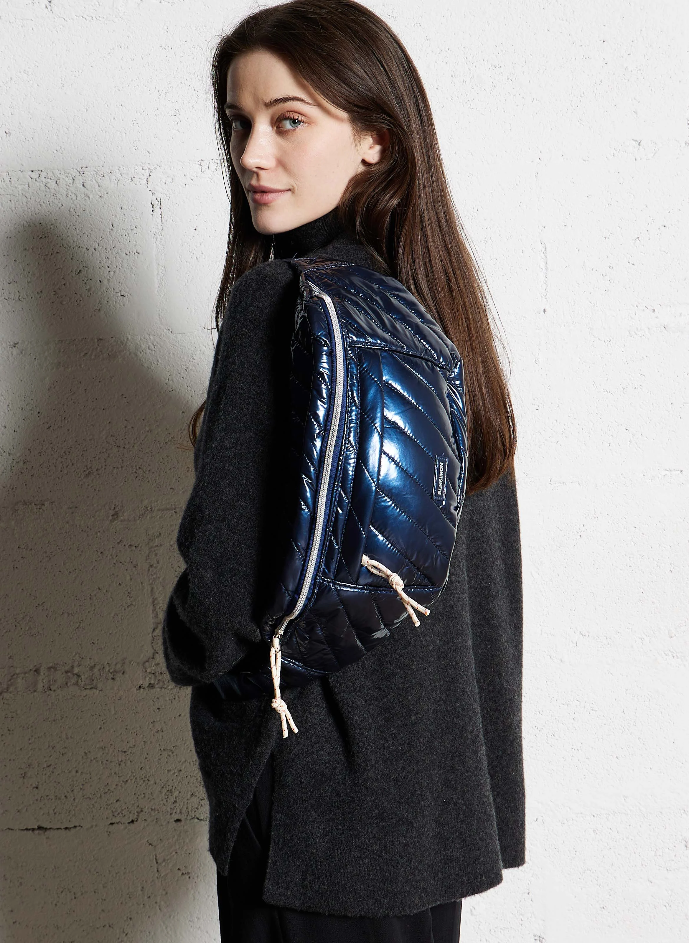 MANHATTAN - Sac banane matelassé| Bleu