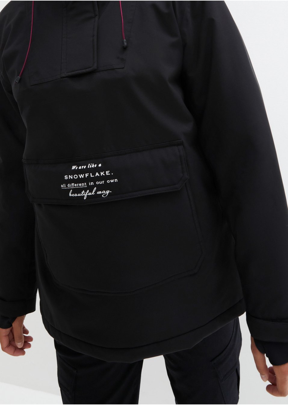 Veste de ski fonctionnelle à enfiler avec doublure polaire, oversized