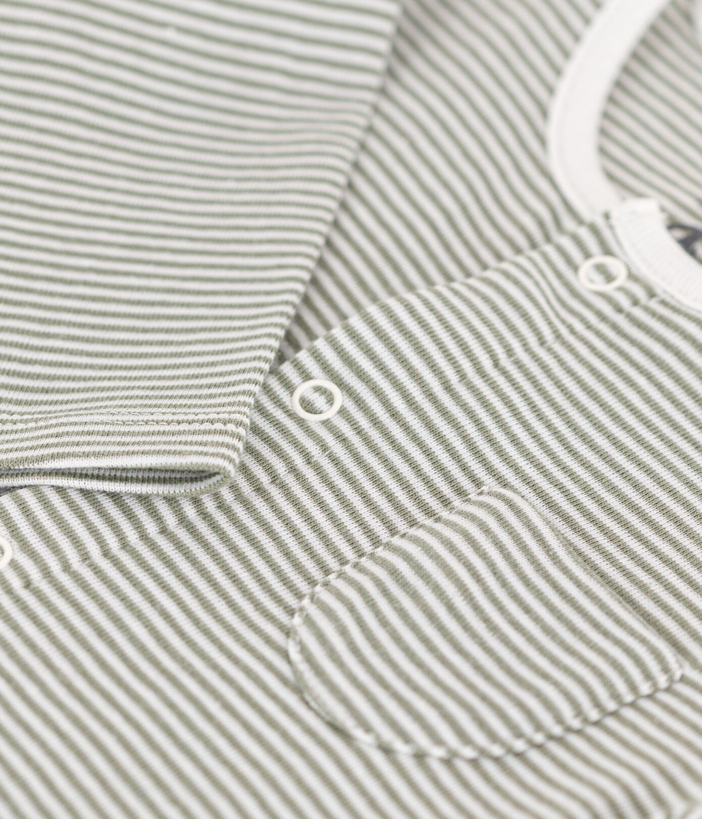 Combinaison longue à rayures milleraies en coton bébé