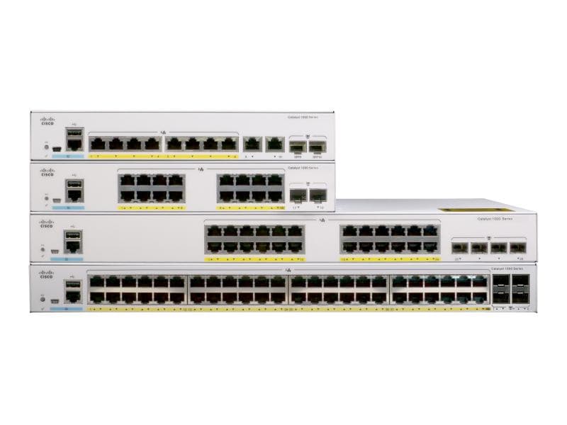 Cisco PoE  Switch C1000-8P-E-2G-L 8 Port Full-Managed